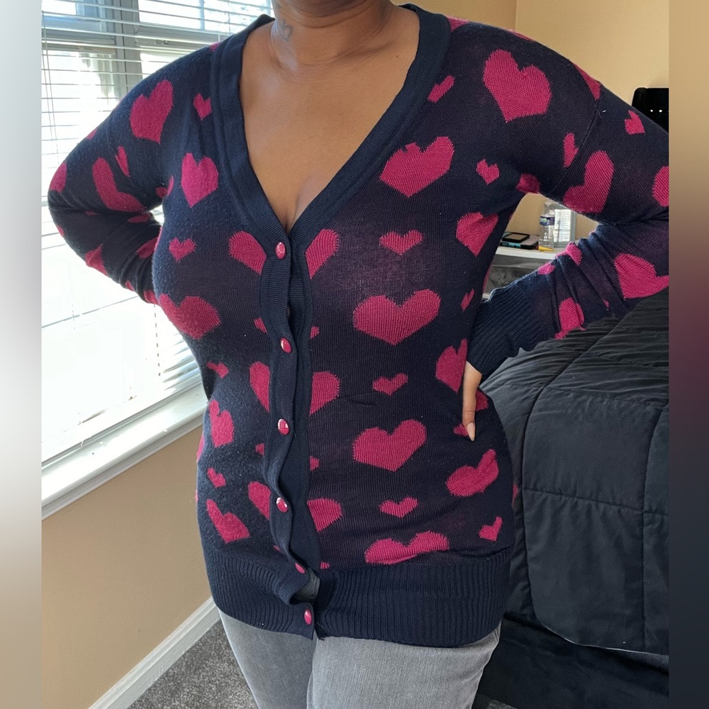 Heart sweater.